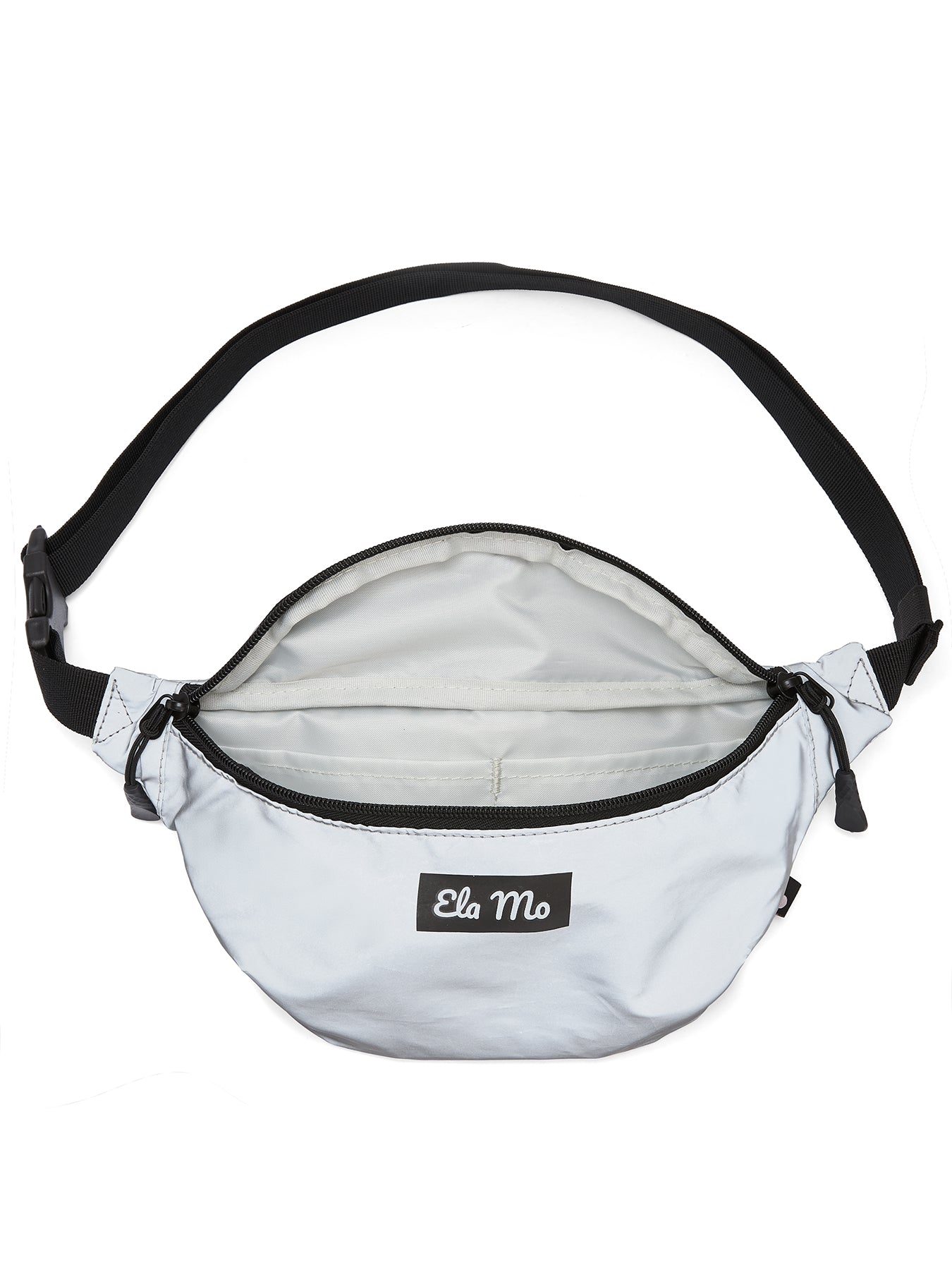 Ela Mo™ Hipbag  | Reflective. Grauer Innenbereich des Hipbags auf weißem Hintergrund.