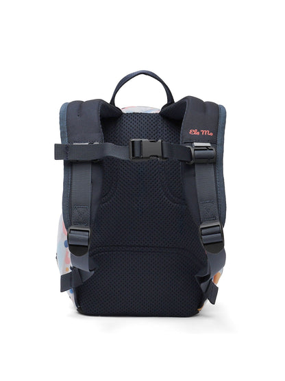 Ela Mo™ Kinderrucksack (3-6 Jahre) | Pastel Land. Ansicht von hinten, Rückseite des Rucksacks mit Hängeschlaufen.