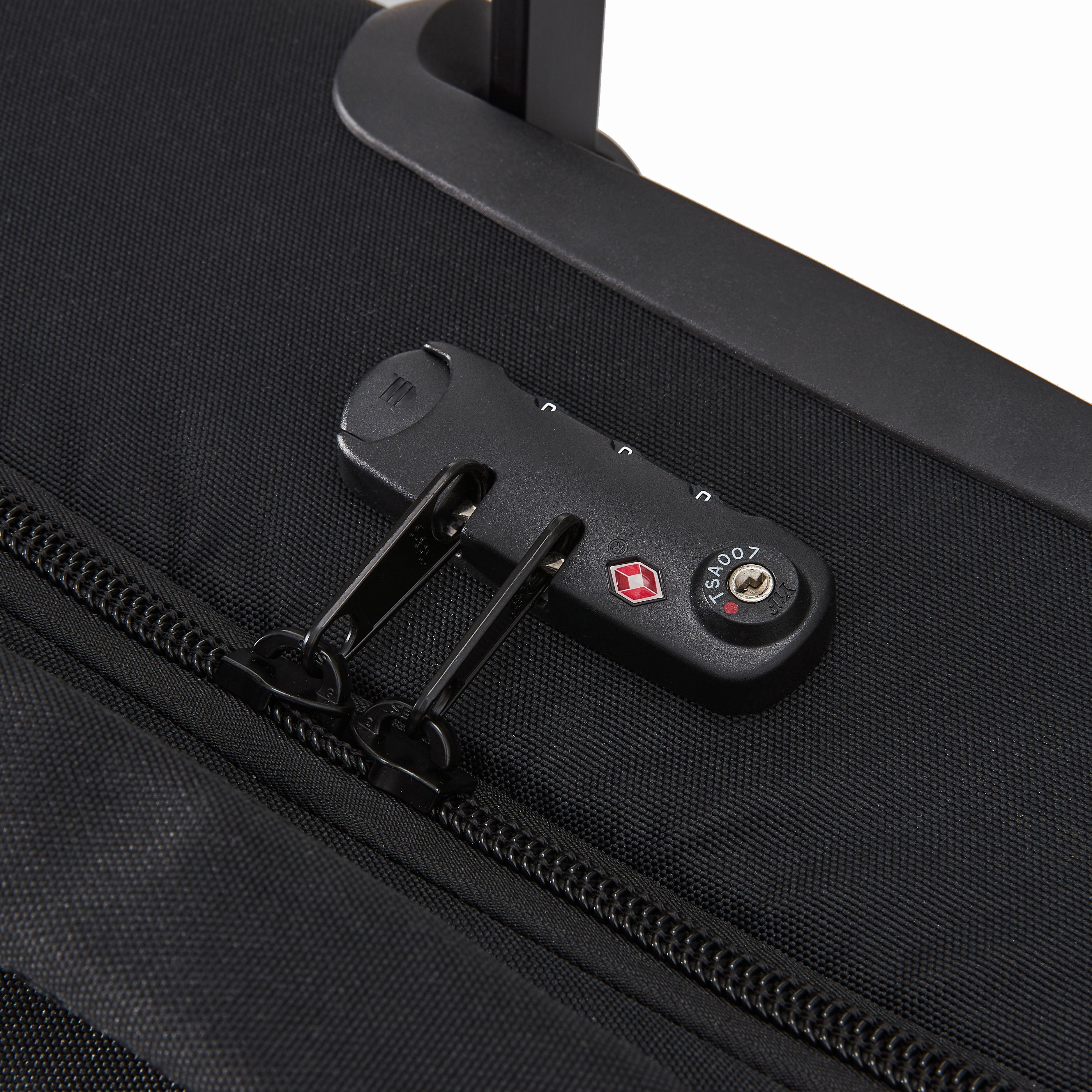 Ela Mo™ Reisetasche mit Rollen 42 Liter | Beauty in Darkness. TSA-Schloss mit Reißverschluss an der Reisetasche.